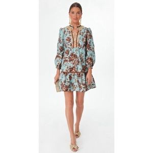 Tuckernuck Robin’s Egg floral Palmerston ruffle lace dress